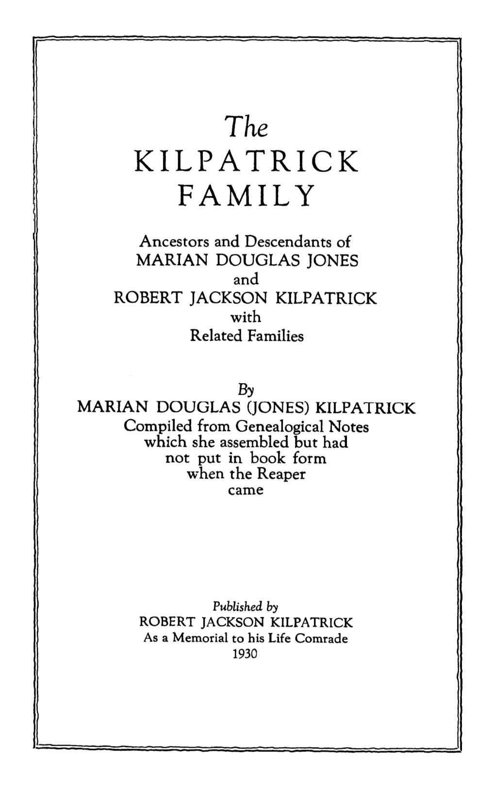 Kilpatrick Family
