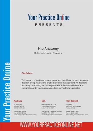 Hip Anatomy Multimedia Health Education