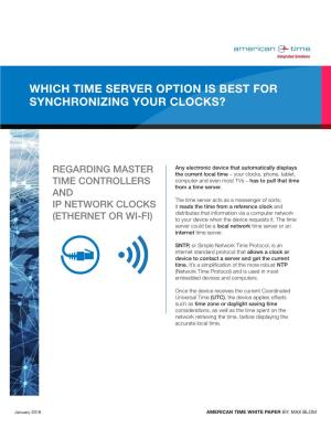 Which Time Server Option Is Best for Synchronizing Your Clocks