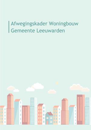 Afwegingskader Woningbouw Gemeente Leeuwarden