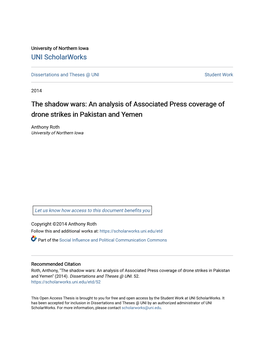 An Analysis of Associated Press Coverage of Drone Strikes in Pakistan and Yemen