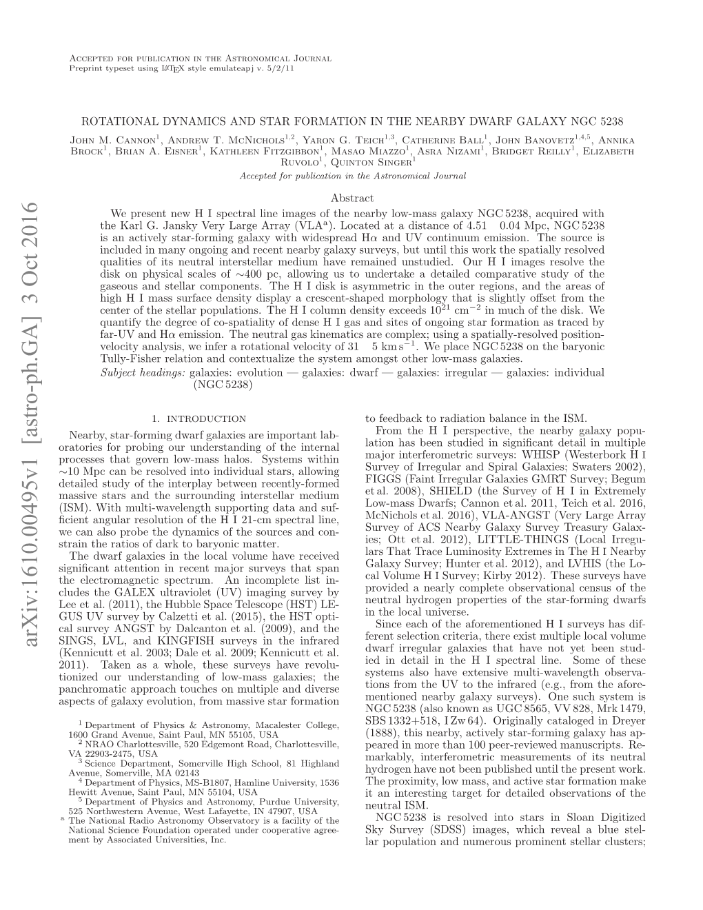 Rotational Dynamics and Star Formation in the Nearby Dwarf