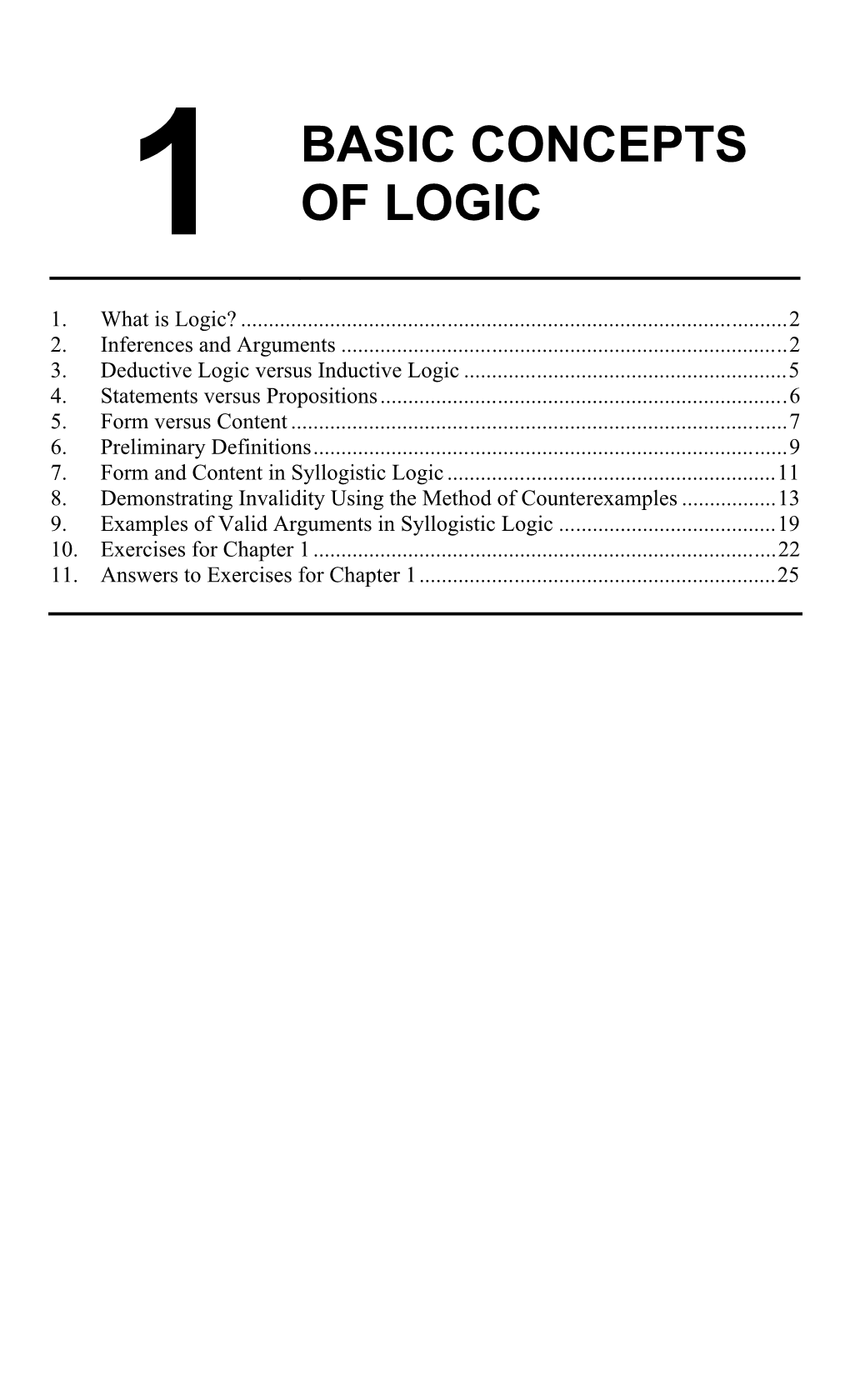 Basic Concepts of Logic