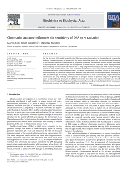 Chromatin Structure Influences the Sensitivity of DNA to Γ-Radiation