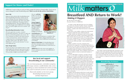 Breastfeed and Return to Work? Share Breastfeeding Information and the Ups and Have to Worry About Downs of Being a New Mom