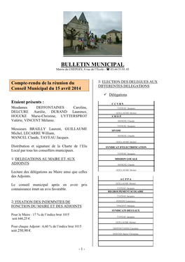 Bulletin JUILLET 2014-1