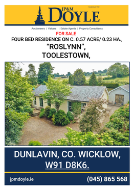 Dunlavin, Co. Wicklow, W91 D8k6