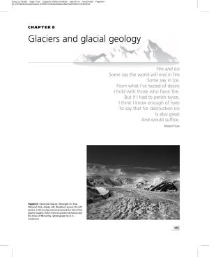 Glaciers and Glacial Geology