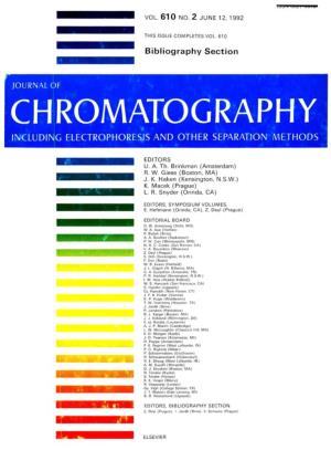 Chromatography Including Electrophoresis and Other Separation Methods