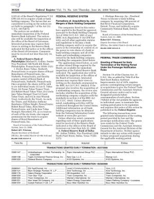Federal Register/Vol. 73, No. 124/Thursday, June 26, 2008/Notices