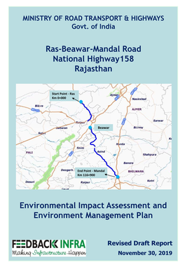 Ras-Beawar-Mandal Road National Highway158 Rajasthan