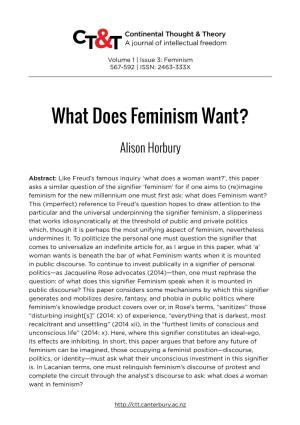 What Does Feminism Want?