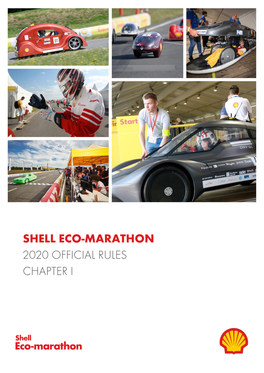 Shell Eco-Marathon 2020 Official Rules Chapter I