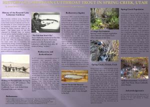 History of Lahontan Cutthroat Trout in Spring Creek, Utah