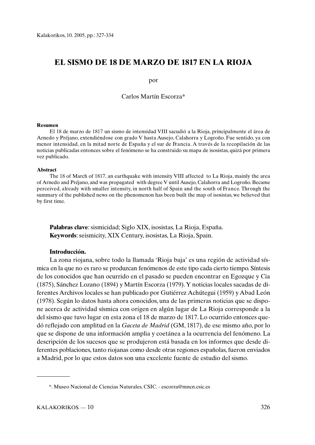 El Sismo De 18 De Marzo De 1817 En La Rioja