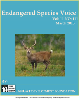 Endangered Species Voice, March 2015