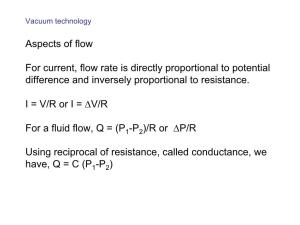 Aspects of Flow for Current, Flow Rate Is Directly Proportional to Potential