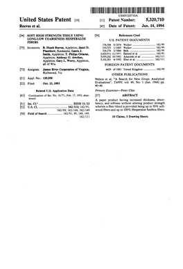 United States Patent (19) 11 Patent Number: 5,320,710 Reeves Et Al