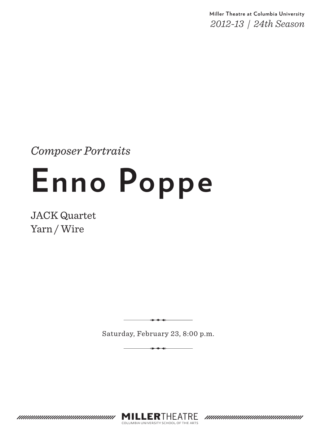 Enno Poppe JACK Quartet Yarn / Wire