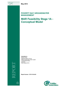 MAR Feasibility Stage 1A - Conceptual Model