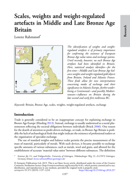 Scales, Weights and Weight-Regulated Artefacts in Middle and Late Bronze Age Britain