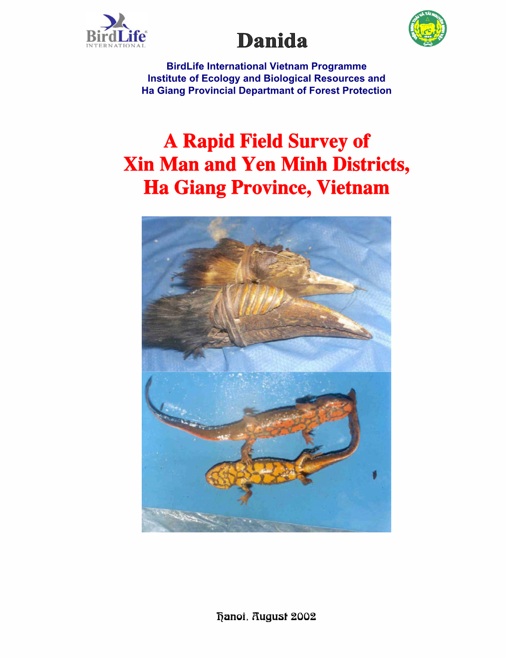 A Rapid Field Survey of Xin Man and Yen Minh Districts, Ha Giang Province, Vietnam