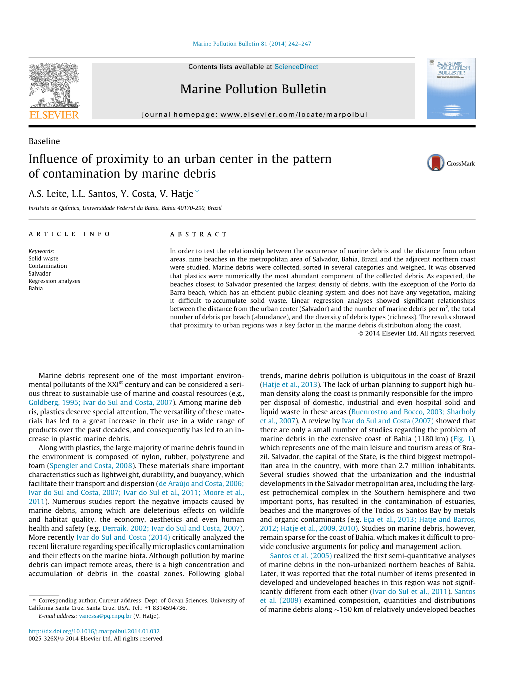 Influence of Proximity to an Urban Center in the Pattern Of