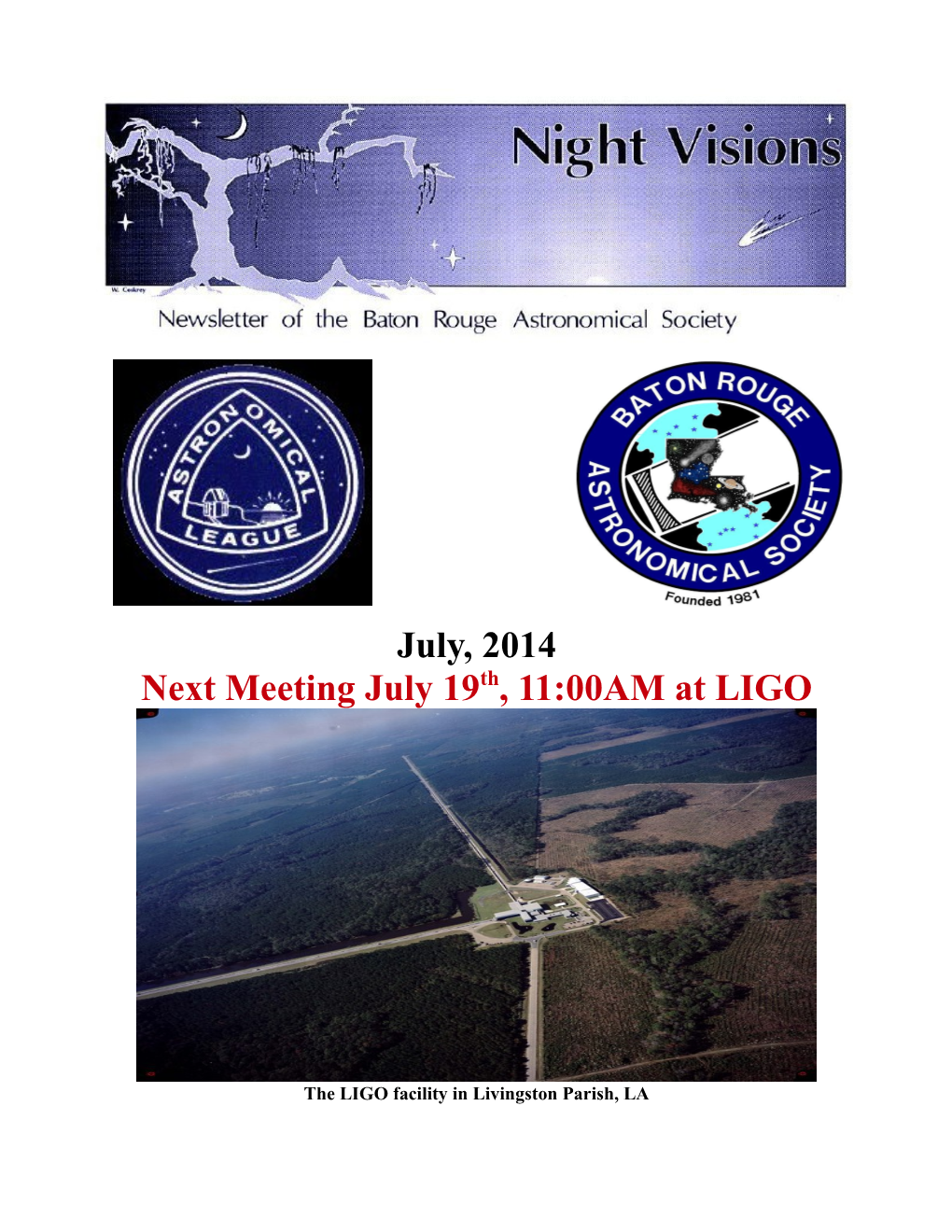 July 2014 BRAS Newsletter