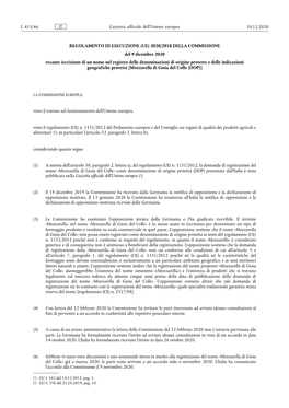 Regolamento Di Esecuzione (Ue) 2020/2018 Della Commissione