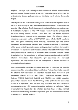 Host Cell Factors Involved in the HCV Replication Cycle