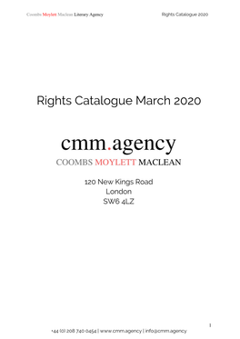 Rights Catalogue March 2020