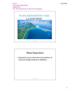 2.1 Coastal Deposition Landforms
