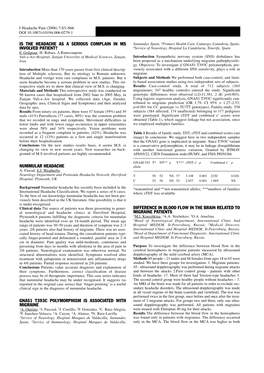 Nummular Headache Gnas1 T393c Polymorphism Is