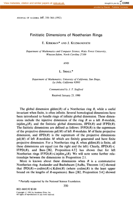 Finitistic Dimensions of Noetherian Rings