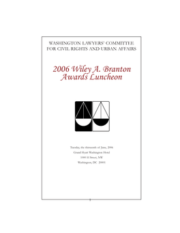 2006 Wiley A. Branton Awards Luncheon