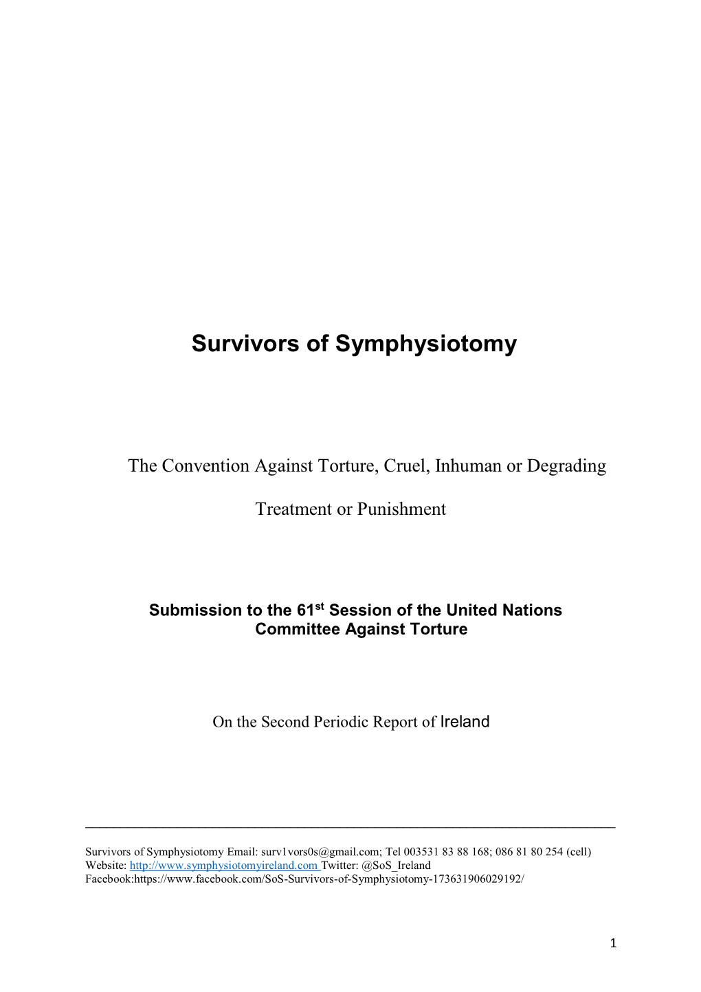 Survivors of Symphysiotomy