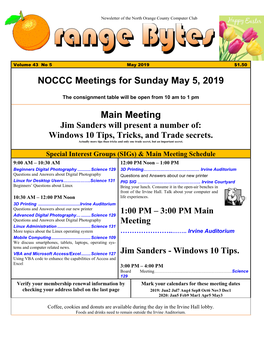 Award Winning Newsletter of the North Orange County Computer Club