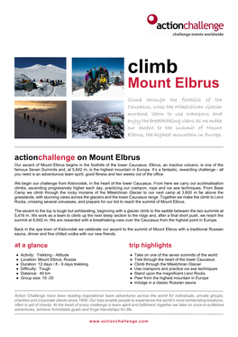 Climb Mount Elbrus