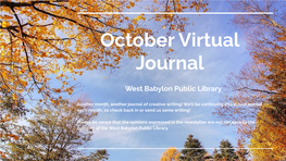 October Virtual Journal