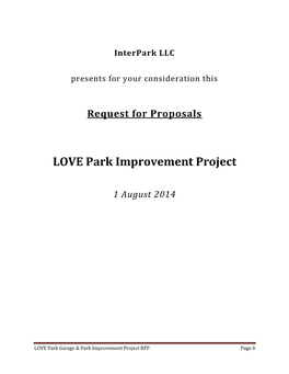 LOVE Park Improvement Project