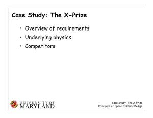 MARYLAND Case Study: the X-Prize