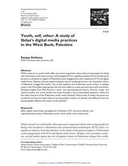 Youth, Self, Other: a Study of Ibdaa's Digital Media Practices in the West