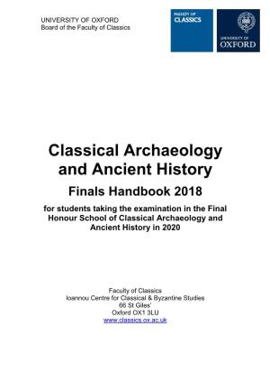 Classical Archaeology and Ancient History