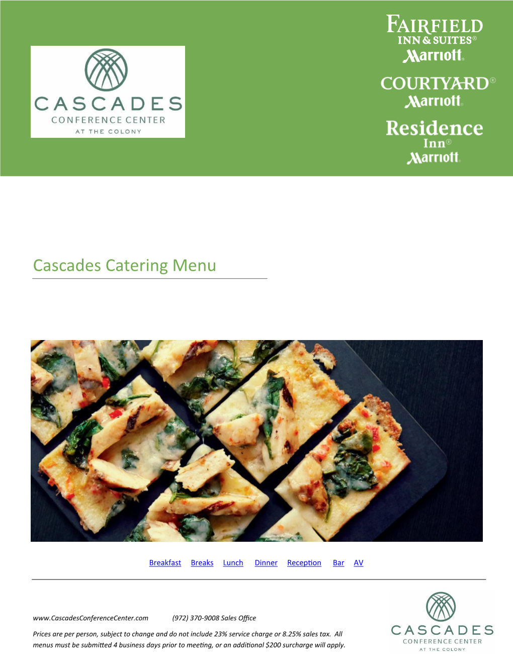 Catering Menus