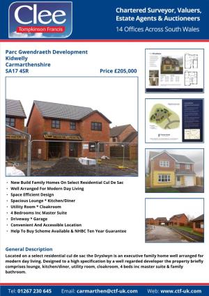 Parc Gwendraeth Development Kidwelly Carmarthenshire Price
