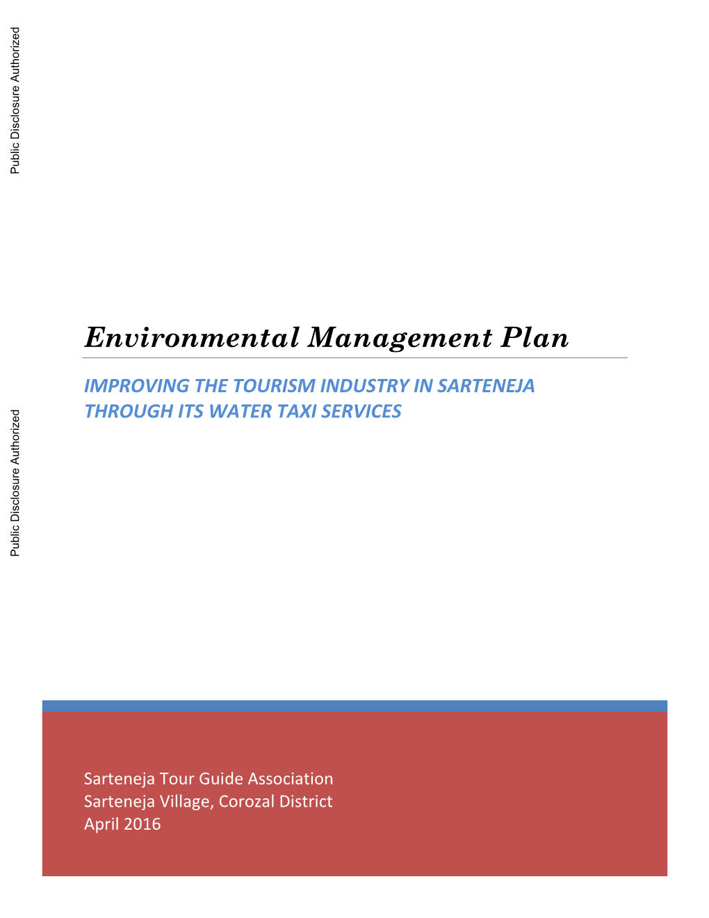 Environmental Management Plan