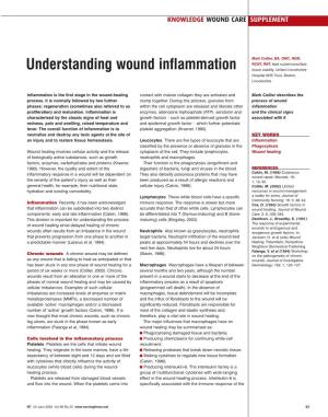Understanding Wound Inflammation Tissue Viability, United Lincolnshire Hospital NHS Trust, Boston, Lincolnshire