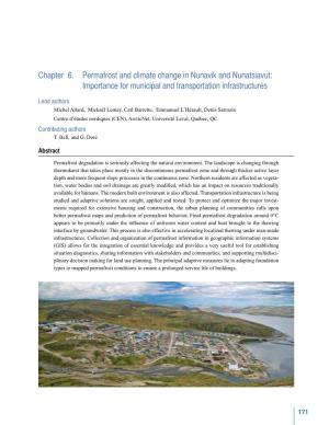 Chapter 6. Permafrost and Climate Change in Nunavik and Nunatsiavut: Importance for Municipal and Transportation Infrastructures
