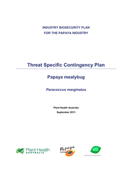 Threat Specific Contingency Plan