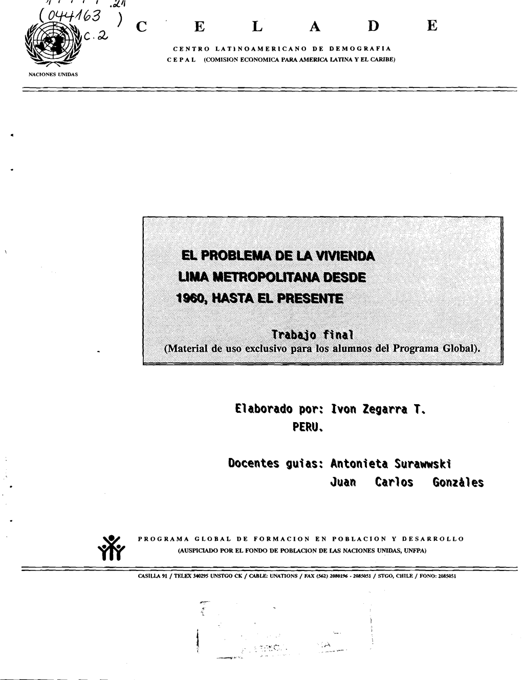 Tirtbdjo Fln«1 (Material De Uso Exclusivo Para Los Alumnos Del Programa Global)